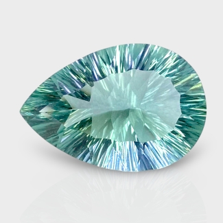 Green Fluorite 25x17mm Concave Cut Pear AAA Grade Loose Gemstone - 159215