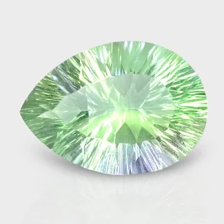 Green Fluorite 20x14mm Concave Cut Pear AAA Grade Loose Gemstone - 159217