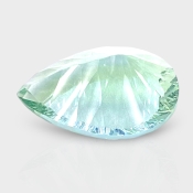 Green Fluorite 24x17.5mm Concave Cut Pear AAA Grade Loose Gemstone - 159239