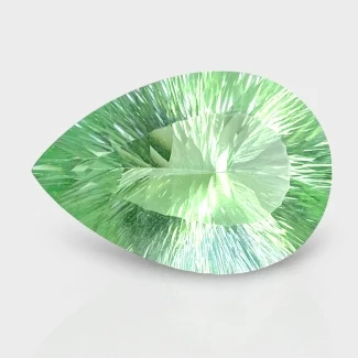 Green Fluorite 30x20mm Concave Cut Pear AAA Grade Loose Gemstone - 159192