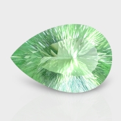 Green Fluorite 30x20mm Concave Cut Pear AAA Grade Loose Gemstone - 159192