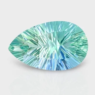 Green Fluorite 28x17mm Concave Cut Pear AAA Grade Loose Gemstone - 159232