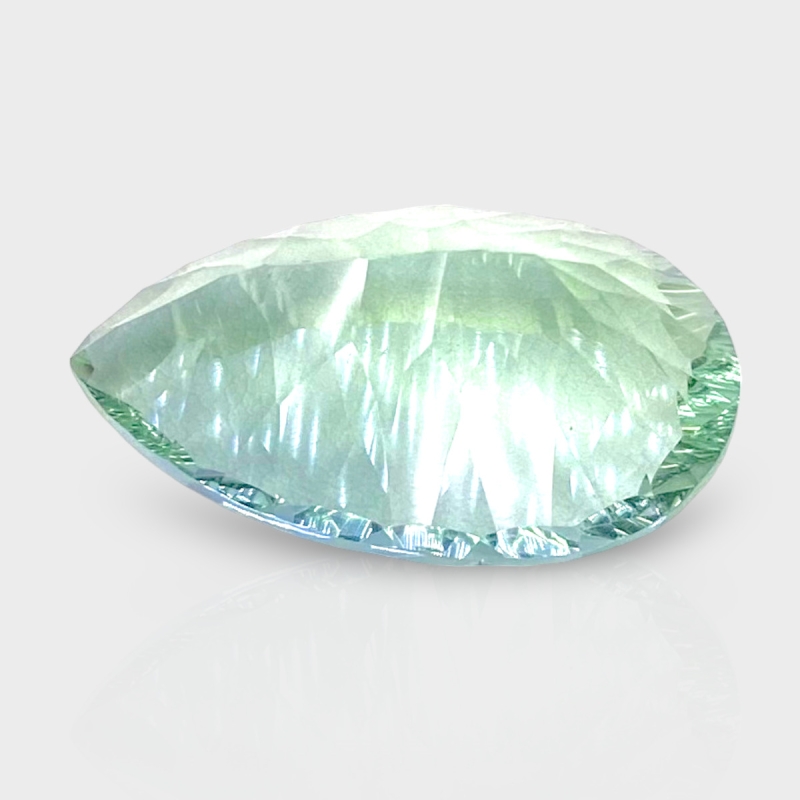 Green Fluorite 25x15mm Concave Cut Pear AAA Grade Loose Gemstone - 159216