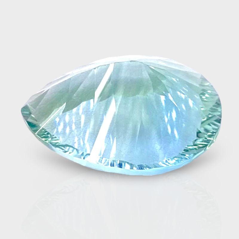 Green Fluorite 26x19 Concave Cut Pear AAA Grade Loose Gemstone - 152722