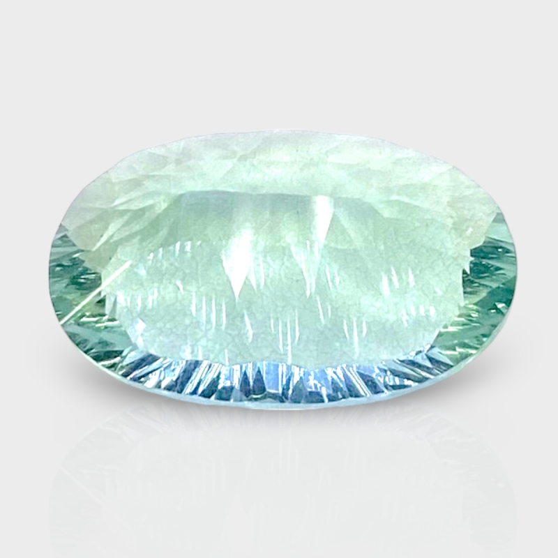 Green Fluorite 22x14mm Concave Cut Oval AAA Grade Loose Gemstone - 159176