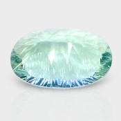 Green Fluorite 22x14mm Concave Cut Oval AAA Grade Loose Gemstone - 159176