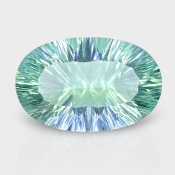 Green Fluorite 22x14mm Concave Cut Oval AAA Grade Loose Gemstone - 159176