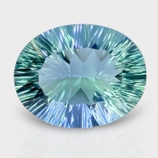 Green Fluorite 22x17mm Concave Cut Oval AAA Grade Loose Gemstone - 159181