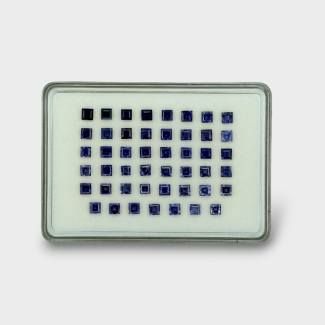 14.9 Cts. Iolite 4mm Step Cut Square Shape AA Grade Gemstones Parcel - Total 47 Pc.