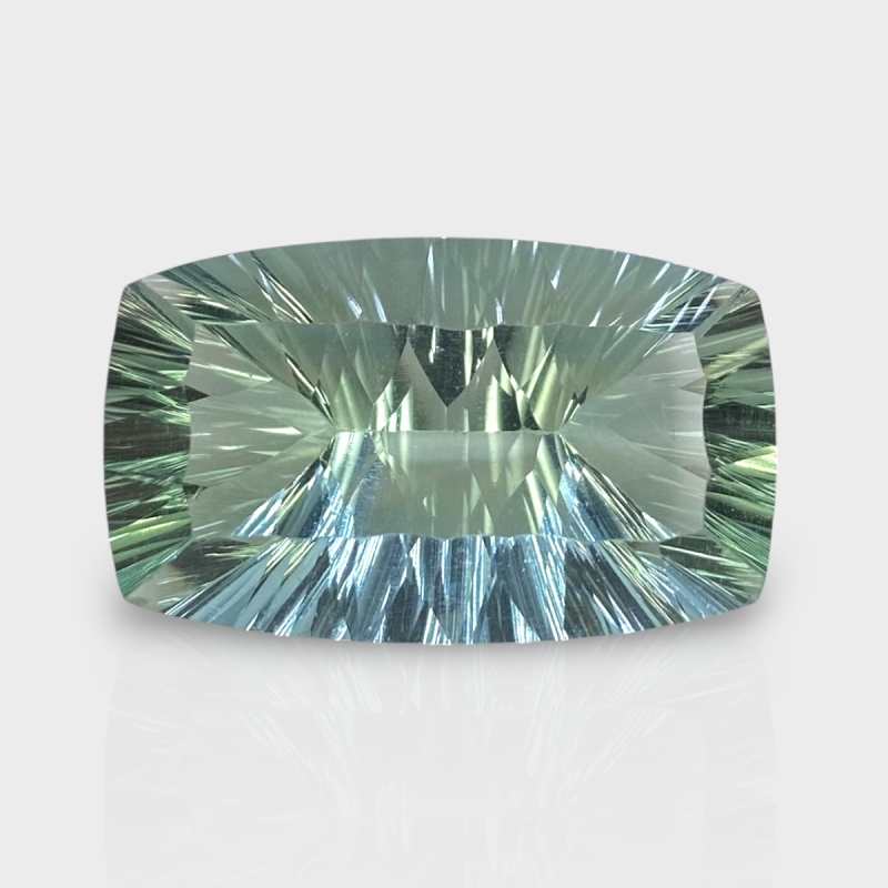 39.70 Carat Green Fluorite 27x16.5mm Concave Cut Cushion Shape AAA Grade Loose Gemstone - Total 1 Pc.