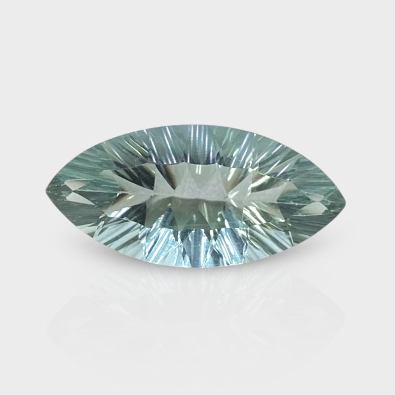 21.85 Carat Green Fluorite 28x13mm Concave Cut Marquise Shape AAA Grade Loose Gemstone - Total 1 Pc.