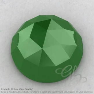 Natural Green Chalcedony Round Shape Calibrated Cabochons