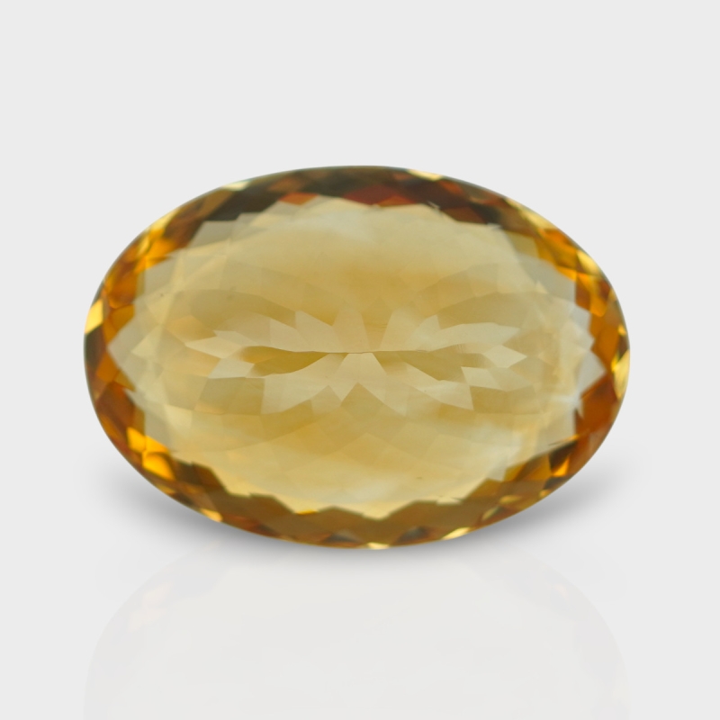 Citrine 25x18mm Faceted Oval AAA Grade Loose Gemstone - 158772