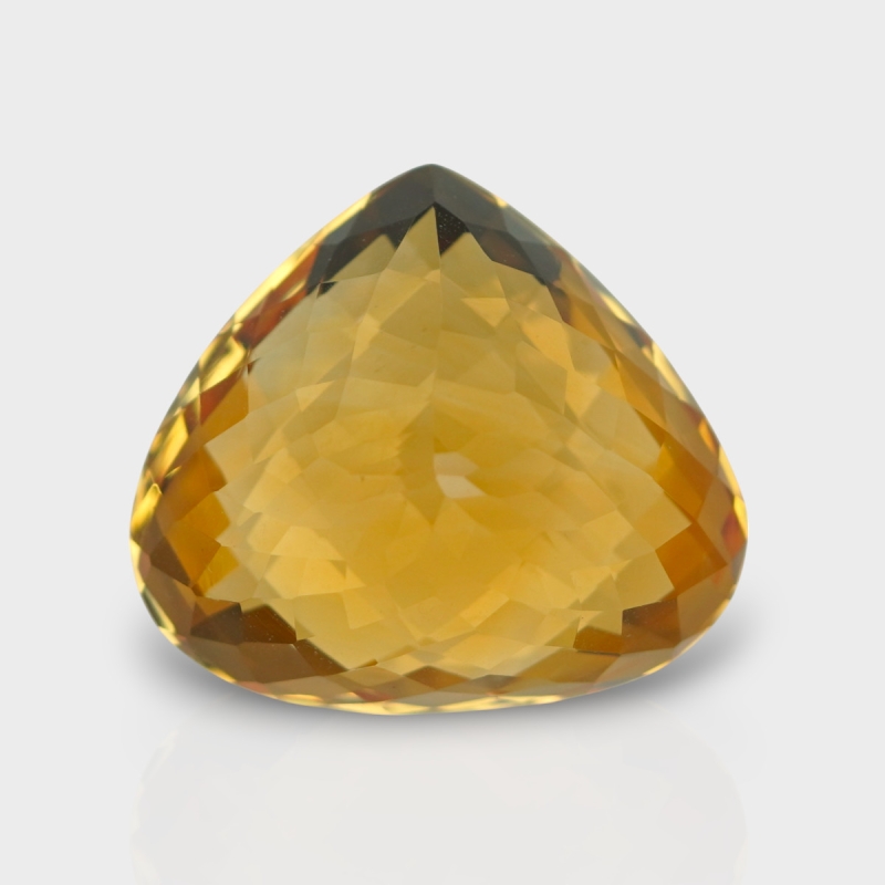 Citrine 20x18mm Checkerboard Heart AAA Grade Loose Gemstone - 158776