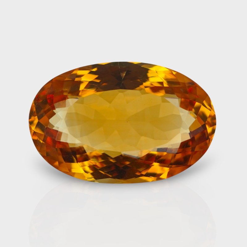 Citrine 21.5x14mm Faceted Oval AAA Grade Loose Gemstone - 158777