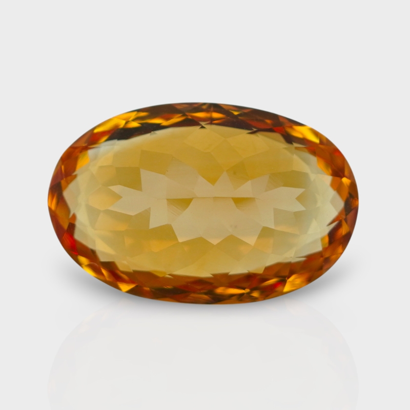 Citrine 21.5x14mm Faceted Oval AAA Grade Loose Gemstone - 158777