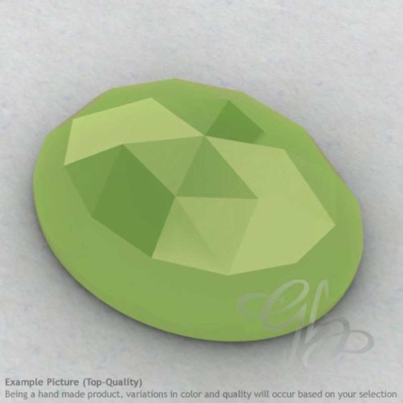 Lime Chalcedony Oval Shape Calibrated Cabochons