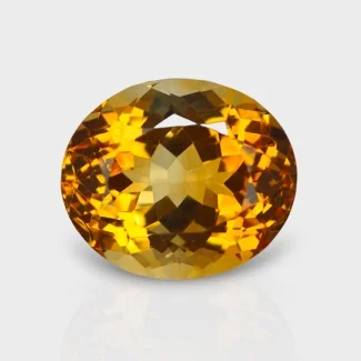 Citrine 18x15.5mm Faceted Oval AAA Grade Loose Gemstone - 159725