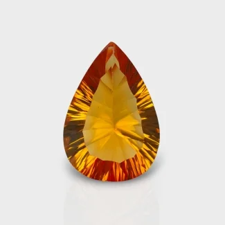 Citrine 18.5x13mm Concave Cut Pear AAA Grade Loose Gemstone - 159737