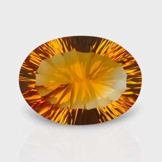 Citrine 18x13mm Concave Cut Oval AAA Grade Loose Gemstone - 159738