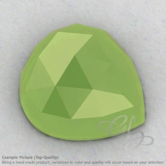 Lime Chalcedony Heart Shape Calibrated Cabochons