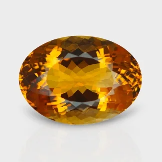 Citrine 24x17.5mm Faceted Oval AAA Grade Loose Gemstone - 158765