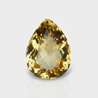 Citrine 22x16mm Checkerboard Pear AA Grade Loose Gemstone - 143625