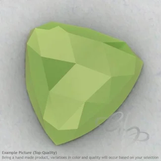 Lime Chalcedony Trillion Shape Calibrated Cabochons