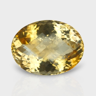 Citrine 23x17.5mm Checkerboard Oval AA Grade Loose Gemstone - 143692