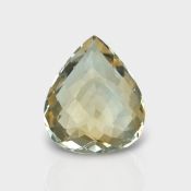 Citrine 19.5x17mm Checkerboard Pear AA Grade Loose Gemstone - 143712