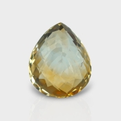 Citrine 20x17mm Checkerboard Pear AA Grade Loose Gemstone - 143714