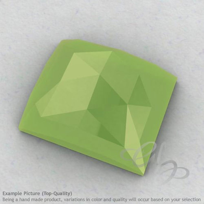 Lime Chalcedony Baguette Shape Calibrated Cabochons