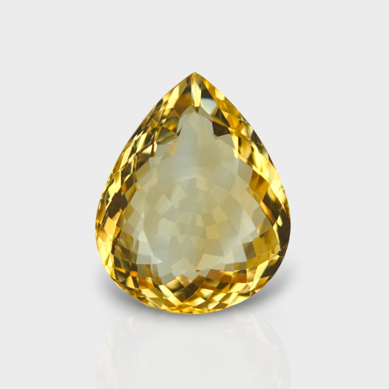 Citrine 21x17mm Faceted Pear AA Grade Loose Gemstone - 143628