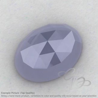 Blue Chalcedony   Oval Shape  Grade Calibrated Cabochon - Total   of 