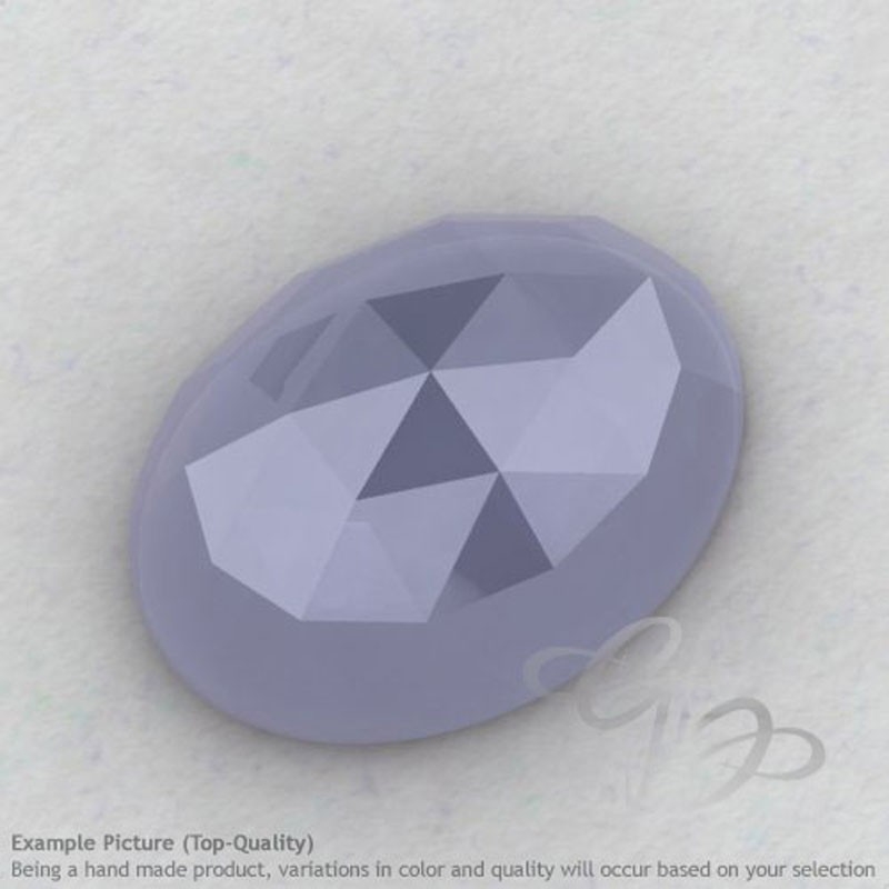 Blue Chalcedony   Oval Shape  Grade Calibrated Cabochon - Total   of 