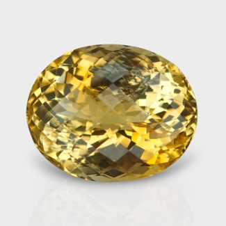 Citrine 20x16mm Checkerboard Oval AA Grade Loose Gemstone - 143671