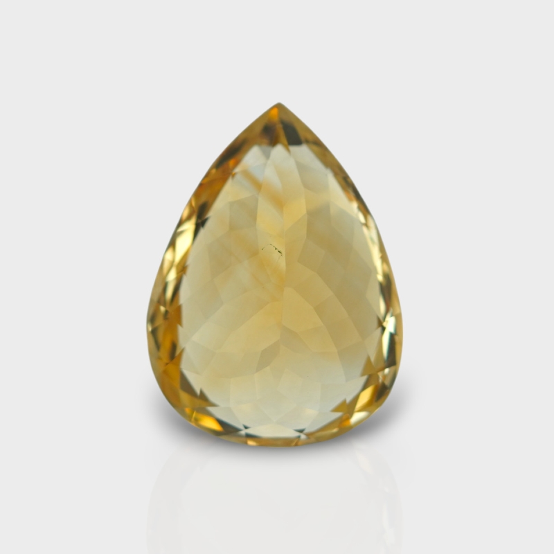 Citrine 22x16.5mm Faceted Pear AA Grade Loose Gemstone - 143709