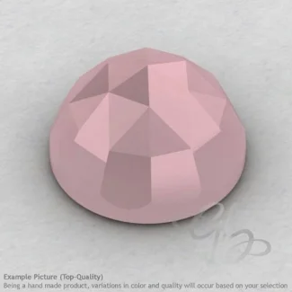 Pink Chalcedony Round Shape Calibrated Cabochons