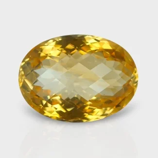 Citrine 22x16mm Checkerboard Oval AA Grade Loose Gemstone - 159748