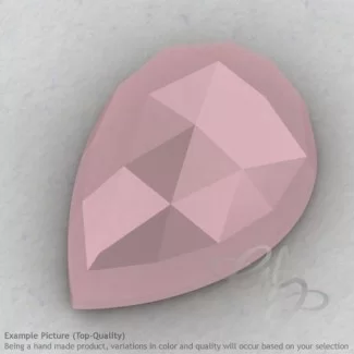 Pink Chalcedony Pear Shape Calibrated Cabochons