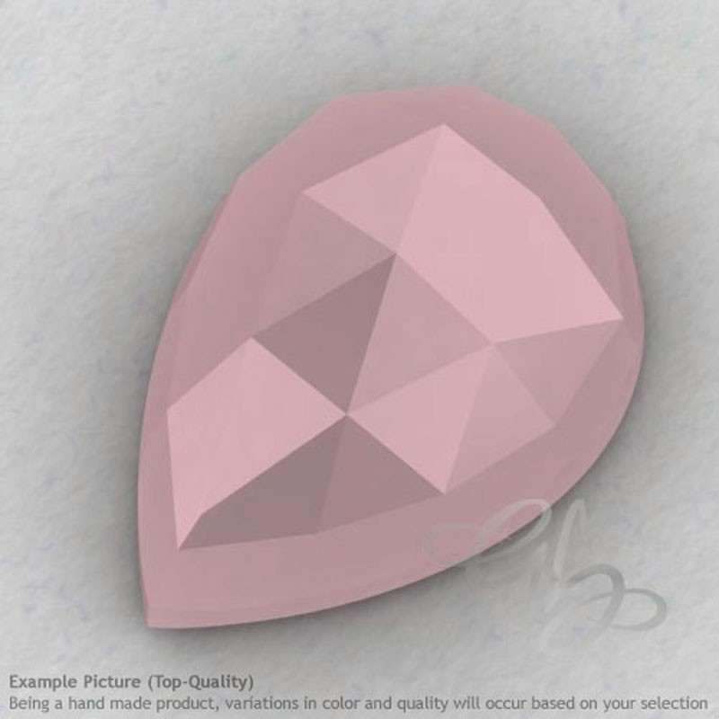 Pink Chalcedony Pear Shape Calibrated Cabochons