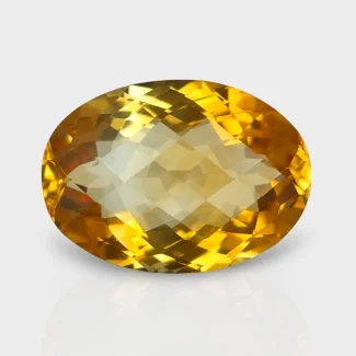 Citrine 19x13.5mm Checkerboard Oval AA Grade Loose Gemstone - 159765