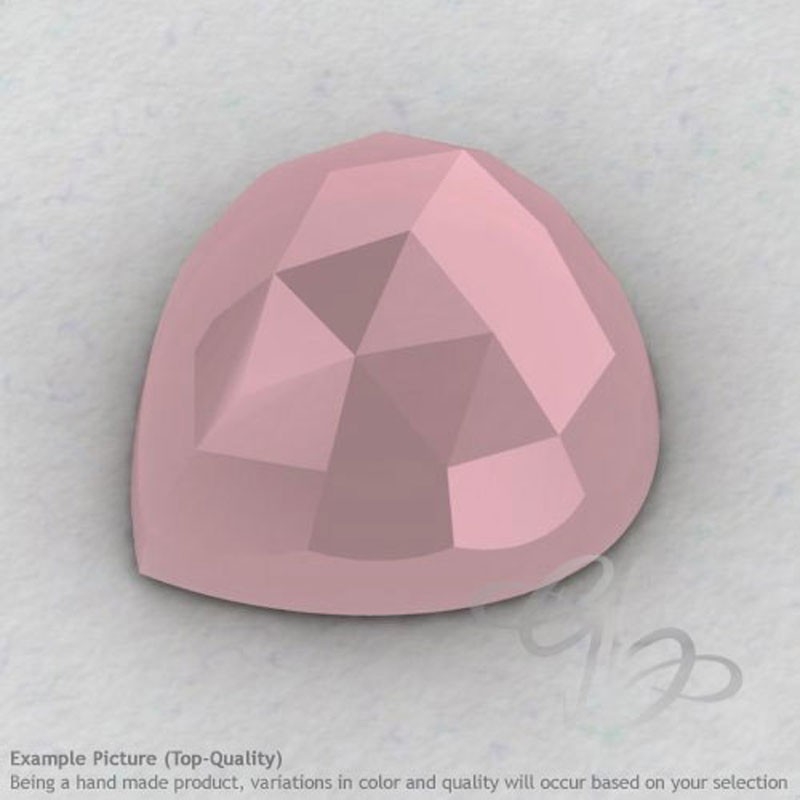 Pink Chalcedony Heart Shape Calibrated Cabochons