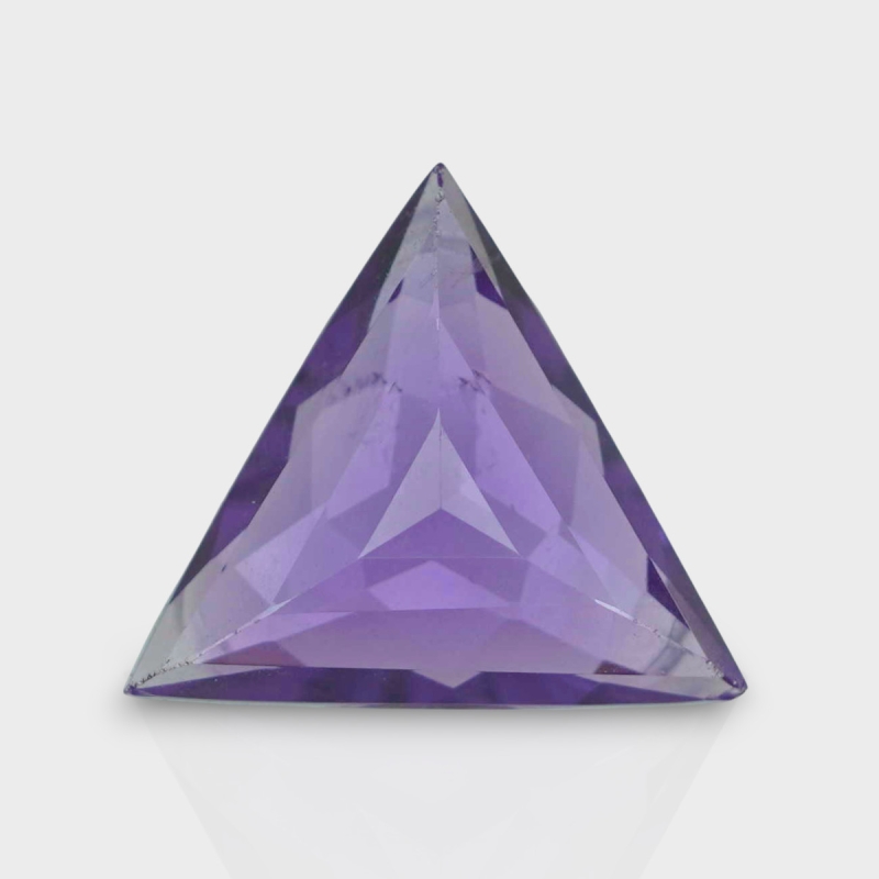 Brazilian Amethyst 15mm Checkerboard Trillion AAA Grade Loose Gemstone - 144143
