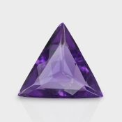 Brazilian Amethyst 15mm Checkerboard Trillion AAA Grade Loose Gemstone - 144143