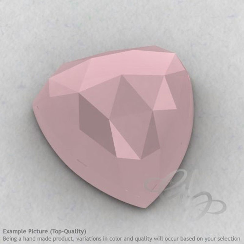 Pink Chalcedony Trillion Shape Calibrated Cabochons