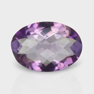 Brazilian Amethyst 20x14mm Checkerboard Oval AA+ Grade Loose Gemstone - 144130