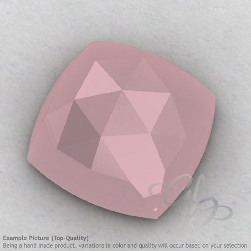 Pink Chalcedony Square Cushion Shape Calibrated Cabochons