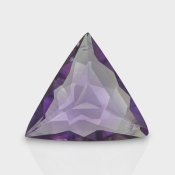 Brazilian Amethyst 15.5mm Checkerboard Triangle AAA Grade Loose Gemstone - 158713