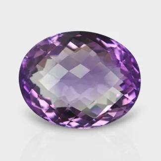 Brazilian Amethyst 22x18mm Checkerboard Oval AAA+ Grade Loose Gemstone - 158715